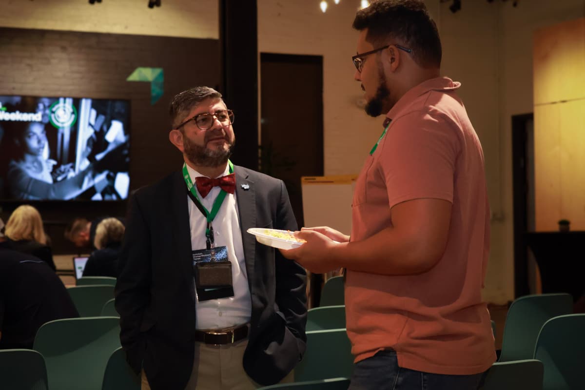 Founders collaborating during a Tampa innovation program.