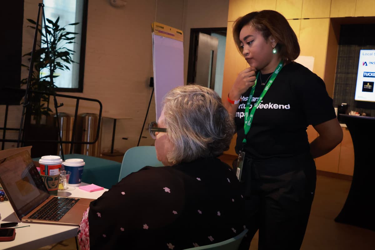 Community partners gathered for a cohort presentation.