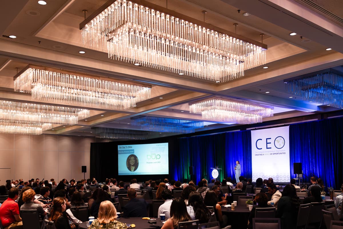 Close‑up of Martika connecting with the audience during Q&A.